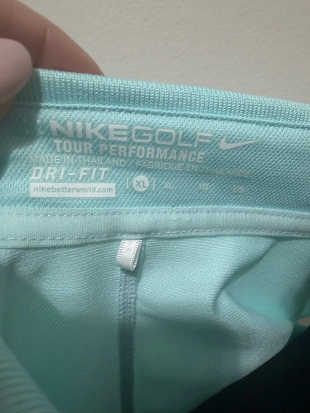Nike Sleeveless Polo Tank Top in Light Aqua
